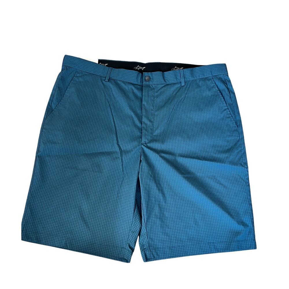 NWT Men's Greg Norman Travel Short, Size 40, Blue, Stretch Waist, 9" Inseam